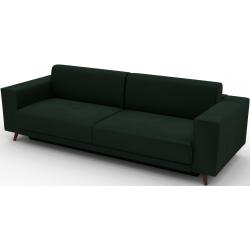 Sofa 3-Sitzer Samt Tannengrün Samt - Elegantes, gemütliches 3-Sitzer Sofa: Hochwertige Qualität, einzigartiges Design - 248 x 65 x 98 cm, konfigurierbar