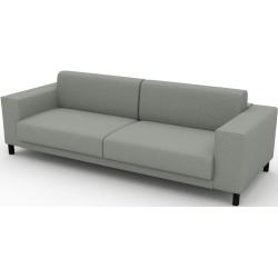 Sofa 3-Sitzer Schiefergrau Feingewebe - Elegantes, gemütliches 3-Sitzer Sofa: Hochwertige Qualität, einzigartiges Design - 248 x 75 x 98 cm, konfigurierbar