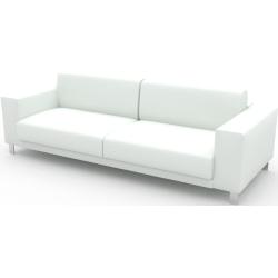 Sofa 3-Sitzer Weiß Strukturgewebe - Elegantes, gemütliches 3-Sitzer Sofa: Hochwertige Qualität, einzigartiges Design - 248 x 75 x 98 cm, konfigurierbar