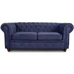 Blaue Couchgarnituren & Sofagarnituren ausziehbar für 2 Personen 