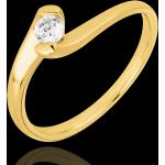 Gelbe Edenly Diamantringe aus Gold 14K für Damen 