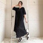 Schwarze Maxi Maxikleider & lange Kleider aus Baumwolle für Damen Größe 3 XL Große Größen 