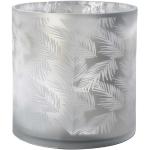 Sompex Awhia Windlicht | Vase | Farne | Kerzenhalter | in verschiedenen Größen, Farbe:silber-weiss, Größe:24.5 x 24.5 cm (XL)