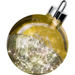 Goldene Sompex Weihnachtskugeln & Christbaumkugeln aus Glas batteriebetrieben 