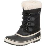 Schwarze Sorel Winter Carnival Winterstiefel & Winter Boots Schnürung aus Kunstleder isoliert für Damen Größe 42 mit Absatzhöhe bis 3cm 