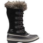 Schwarze Sorel Joan of Arctic Gefütterte Stiefel Schnürung isoliert für Damen Größe 38 mit Absatzhöhe bis 3cm 