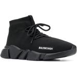 Schwarze Balenciaga Speed Hohe Sneaker Schnürung aus Gummi für Herren Größe 47 