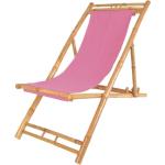 Pinke Spetebo Deckchairs aus Bambus 