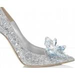 Cinderella Aschenputtel | Cinderella Pfennigabsatz Brautschuhe mit Strass für Damen mit Absatzhöhe über 9cm 