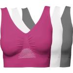 Pinke Atmungsaktive Sport BHs aus Elastan gepolstert für Damen Größe 3 XL Große Größen 