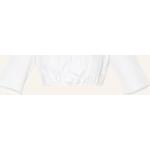 Weiße Kurzärmelige Sportalm Kitzbühel Dirndlblusen kurzarm aus Elastan für Damen Größe XS 