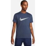 Reduzierte Blaue Klassische Kurzärmelige Nike Repeat T-Shirts aus Baumwolle maschinenwaschbar für Herren Größe L 