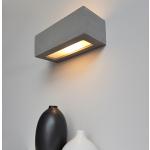 Spot Light LED-Wandleuchte Block II Glühlampe Modern Grau Keramik/Glas 1-flammig E27 31x10x14 cm (BxHxT)
