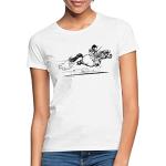 Spreadshirt Thelwell Reiten Pferd Beim Sprint Frauen T-Shirt, XL, weiß