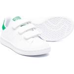 Weiße Klassische adidas Stan Smith Nachhaltige Sneaker mit Klettverschluss Klettverschluss aus Kalbsleder 