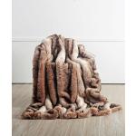 Braune Kuscheldecken & Wohndecken aus Kunstfell 150x200 cm 