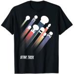 Star Trek Federation Spaceships Rainbow Pride Stripes T-Shirt