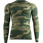 Armeegrüne Camouflage Atmungsaktive Herrenfunktionsunterwäsche aus Elastan Größe M 