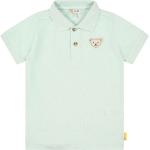 Steiff Kinder Polo-Shirt - Basic, Kurzarm, Teddy-Applikation, Baumwolle, uni Hellgrün 92