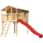 Hellbeige Akubi Spieltürme & Stelzenhäuser aus Massivholz mit Rutsche 