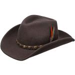 Braune Stetson Hackberry Cowboyhüte Länder aus Wolle für Herren Größe S 