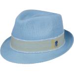 Reduzierte Hellblaue Klassische Stetson Trilby Sommerhüte aus Stroh für Damen Größe XL 
