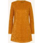 Reduzierte Goldene Langärmelige Stine Goya Kleider mit Ärmel mit Pailletten aus Jersey für Damen Größe XS 