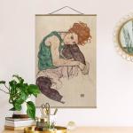 Bunte Bilder-Welten Egon Schiele Wanddeko aus Massivholz 