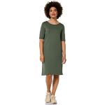 Olivgrüne Kurzärmelige Street One Rundhals-Auschnitt Sommerkleider aus Viskose für Damen Größe S 