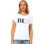 Beige Street One T-Shirts mit Pailletten aus Elastan für Damen 