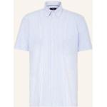 Hellblaue Kurzärmelige Strokesman's Button Down Hemden aus Baumwolle für Herren Größe M 
