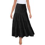 Schwarze Boho Mini Festliche Röcke aus Tüll für Damen Größe L 