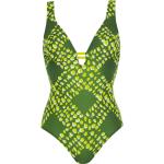 Grüne Gepunktete Klassische SUNFLAIR Neckholder-Badeanzüge aus Elastan für Damen Größe S 