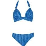 Blaue SUNFLAIR Bikini Sets aus Elastan für Damen Größe L 