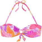 Lila Print Sunseeker Bikini Tops für Damen 