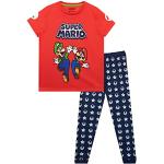 Rote Print Nintendo Mario Kinderpyjamas & Kinderschlafanzüge für Jungen Größe 110 