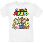 Weiße Super Mario Mario Rundhals-Auschnitt Kinder-T-Shirts aus Baumwolle für Babys Größe 128 