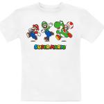 Weiße Super Mario Mario Rundhals-Auschnitt Kinder-T-Shirts aus Baumwolle für Babys Größe 152 
