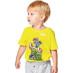 Peachfarbene Kurzärmelige Nintendo Mario Kinder-T-Shirts aus Baumwolle für Jungen 