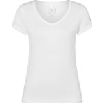 Reduzierte Weiße Super.Natural V-Ausschnitt V-Shirts aus Wolle für Damen Größe L 