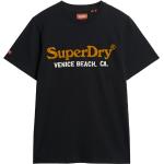 Reduzierte Schwarze Print Kurzärmelige Superdry T-Shirts für Herren Größe M 