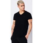 Schwarze Vintage Superdry V-Ausschnitt V-Shirts aus Jersey für Herren Größe M 
