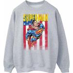 Superman, Herren, Pullover, Flight Sweatshirt, Grau, (XL)