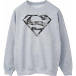 Superman, Herren, Pullover, Sweatshirt Logo, Grau, (S)