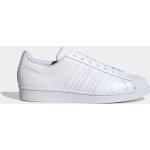 Weiße adidas Superstar Damensneaker & Damenturnschuhe aus Leder Größe 40,5 