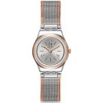 Silberne Swatch Armbanduhren aus Edelstahl 