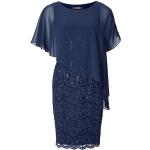 Marineblaue Romantische Swing Abendkleider & festliche Kleider aus Elastan für Damen Größe XL 