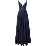 Marineblaue Ärmellose Swing V-Ausschnitt Rückenfreie Abendkleider für Damen Größe XS 