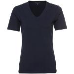 Blaue Klassische Highmoor V-Ausschnitt V-Shirts aus Elastan für Damen Größe XL 2 Teile 