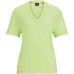 Hellgrüne HUGO BOSS BOSS V-Ausschnitt V-Shirts aus Elastan für Damen Größe S 